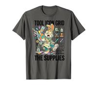 Grille d'icône à Outils alimentée par des Morceaux et des Autocollants pour Les Amateurs de Papier T-Shirt
