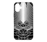 Grille d'illusion Optique Paysage Extraterrestre Coque pour iPhone 16 Plus