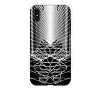 Grille d'illusion Optique Paysage Extraterrestre Coque pour iPhone XS Max