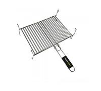 Cook'in Garden Grille à pied double 40×30 cm – 1 poignée, manche Soft Touch, résistante aux flammes