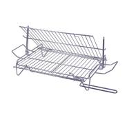Grille Double giratoire barbecue en Zinc coloris Gris - 57 x 40 cm