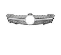 Grille Double Ligne Avant Calandre De Pare-Choc Avant Chromée Et Diamants Noirs pour pour Benz pour Classe CLS pour W219 pour CLS350 pour CLS500 2005-2008 Grille Avant Nervure(Diamonds-Silver)