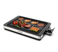 Grille Électrique FIMEI - Barbecue de Table Sans Fumée - 1800W Puissante - 5 Niveaux de Température Réglable - Noir