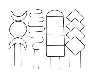 Grille - Élément de Support pour en Pot, Structure en obélisque en métal | Tour de Croissance des d'intérieur, Boucle décorative pour Fleurs de vrilles,