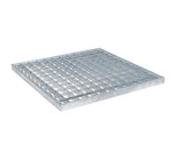 Grille en acier galvanisé - vidaXL - Argent - 40x40x2 cm - Maille 30/30 mm - Résistant à la rouille - Drainage efficace