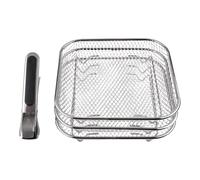 Grille en acier inoxydable pour friteuse à air chaud 20,7 cm | Cette grille en acier inoxydable permet de préparer plusieurs aliments en même temps.