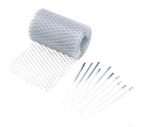 Grille en aluminium pour gouttières de toit avec clip de fixation sécurisé pour résister au vent et aux intempéries (18 x 800 cm)