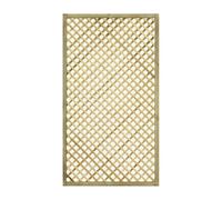 Grille en bois en maille Diagonale Gaia S 90 x 180 cm Couleur naturelle imprégnée en autoclave