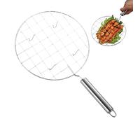 Grille- en fil avec poignée,Grille- en fil | Torréfaction ronde - Grilles à rôtir en acier inoxydable, rôtissoire à fil rond avec poignée pour pique-nique, camping, cuisson au four, coucin