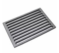 Grille En Fonte Pour Cheminée 20,5x31,5x1 Cm Et Tiroir Ramasse Cendres H 14 Cm