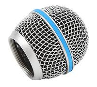 Grille en Maille à Tête Sphérique pour Microphone en Acier Inoxydable pour Shure Beta58 Beta58A SM58 SM58LC SM58S SA-M30 SV100 UT2 PGX24 SLX4, Filtre Intérieur en Mousse