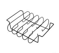 Grille en métal anti-adhésif pour griller des steaks, des côtelettes d'agneau et plus avec structure stable pour une exposition constante à la chaleur (noir)