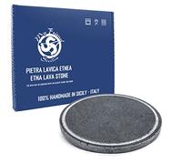 Grille en pierre de lave ETNEA ronde diamètre 35 cm avec rainure - Idéal pour barbecue type Weber ou pour four SMEG