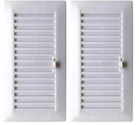 Grille encastrable réglable 13,3 x 26 + cadre ABS blanc (G) (Lot de 2)