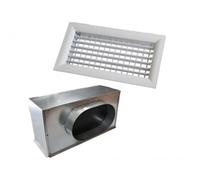 Grille et plénum latéral 200 mm dim. 400x200