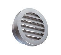 Grille extérieure murale circulaire en aluminium D200 mm - - 11052242