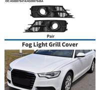 Grille Feu Anti-Brouillard Pare-Chocs Avant InfšŠrieur Insertion Couverture Feu Anti-Brouillard No.4G0807647A/4G0807648A Pour Audi A6 2016-18 Noir ABS 1 Paire Avant Gauche/Droite
