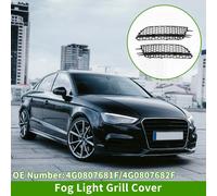 Grille Feux Antibrouillard No.4G0807681F/4G0807682F Pour Audi A6 C7 2012-2015 Noir Couvercle Feux Avant Gauche Droit Inserts Couverture Feux InfšŠrieurs Abs 1 Paire Nid D'Abeille