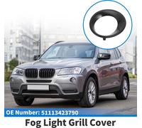 Grille Feux Brouillard Avant Couverture InfšŠrieure De Pare-Chocs Avant Inserts Couverture Feux Brouillard No.51113423790 Pour Bmw X3 2007-2010 Noir Abs 1 Pc Avant Droit Voiture