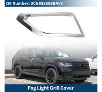 Grille Feux Brouillard Avant Couverture InfšŠrieure Pare-Chocs Avant Inserts Couverture Feux Brouillard No.3Cn853665Bav3 Pour Vw Atlas 2018-20 Ton ArgentšŠ Abs 1 Pc Gauche Voiture