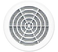Grille fixe ronde clipser + moustiquaire Ø100/110mm blanc