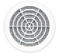 Grille fixe ronde clipser + moustiquaire Ø100/110mm blanc