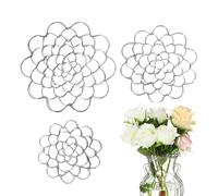 Grille Florale en métal - 3 Supports en Fer pour Arrangements Floraux, séparateurs de tiges réutilisables | Structure de Support pour pour Vase, Grille d'arrangement Floral pour la Maison