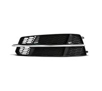 Grille frontale forme noir brillant Pour A6 C7 A6L S-Line 2015 2016 2017 2018 OE 4G0807681AN Grille Hexagonale En Nid D'abeille Pour Phare Antibrouillard Calandre Avant(Sliver Left)