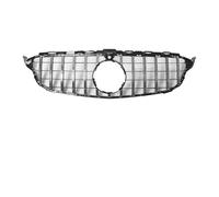 Grille frontale forme noir brillant Pour Benz Classe C W205 2015-2018 C180 C200 C250 C300 Chrome Black Diamonds Calandre Avant(GTR-Silver)
