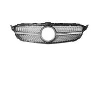 Grille frontale forme noir brillant Pour Benz Classe C W205 2015-2018 C180 C200 C250 C300 Chrome Black Diamonds Calandre Avant(Diamonds-Silver)