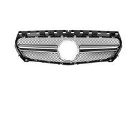 Grille frontale forme noir brillant Pour Benz Pour CLA W177 13-19 Grille Black Diamonds Grille De Pare-chocs Avant Chrome Silver Diamonds Calandre Avant(AMG-Chrome Silver)