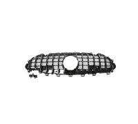 Grille frontale forme noir brillant Pour Benz Pour Classe Pour CLS C257 2019 2020 2021 2022 Grille De Pare-chocs En Diamant Chromé Calandre Avant(GTR-Black W Net)