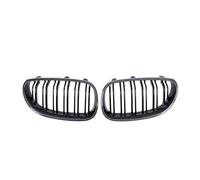 Grille frontale forme noir brillant Pour BMW Pour M5 E60 E61 325i 2004-2009 Pare-chocs Avant Chrome Diamants Grilles De Capot Calandre Avant(Double-Carbon Look)