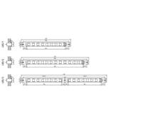 Grille glissière 275x22mm alu - - 11944