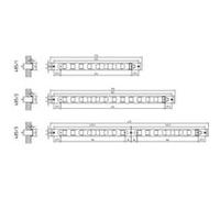 Grille glissière 275x22mm alu - - 11944
