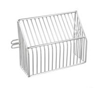Grille latérale en acier inoxydable pour drainage de sol, mur, coin de drainage, protection de toit pour feuilles - Argenté - Court - 15,5 cm (20,5 cm)