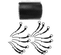 Grille M Pp en Noir Plastique de Gouttière Protection de 16cm 6 X