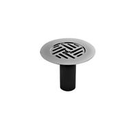 Grille marguerite pour bonde de douche avec tube garde d'eau, diamètre 85 mm, inox