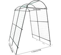 Grille métallique, conception en arc, support durable, noir