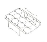 Grille multicouche en acier inoxydable pour friteuse à air et cuiseur à riz avec poignée facile à prendre en main adaptée pour cuire des œufs, de la viande, des fruits et des fruits de mer