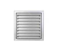 Grille murale à encastrer F1 anodisé argent moustiquaire inox - 500 x 400 mm - 41154