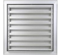 Grille murale à encastrer RENSON F1 anodisé argent moustiquaire inox - 500 x 300 mm - 41153