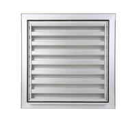 Grille murale à encastrer RENSON F1 anodisé argent moustiquaire inox - 500 x 500 mm - 41155