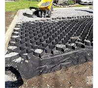 Grille murale de soutènement de jardin, stabilisateur de gravier, 5 cm de haut, grille de stabilisation perméable pour base d'abri de jardin, pavés antidérapants 1/2/3/4/5/6 m de large (2 x 9 m)