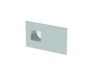 Grille murale extérieure combinée ComfoEdge Dupla DN125, entrée d'air extérieur à droite, aspect acier inoxydable de Zehnder - 990430573