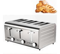 Grille-pain 2/4/6 Tranches, Grille-pain Commercial avec 7 Commandes de Brunissage Variables Et Réglages de Décongélation/réchauffage/annulation Grille-pain Électrique Idéal pour les Tranc 6-Piece Set