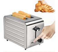 Grille-pain 2/4/6 Tranches, Grille-pain Commercial avec 7 Commandes de Brunissage Variables Et Réglages de Décongélation/réchauffage/annulation Grille-pain Électrique Idéal pour les Tranc 2-Piece Set