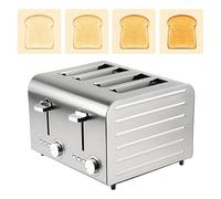 Grille-pain 2/4/6 Tranches, Grille-pain Commercial Avec 7 Réglages De Brunissement Variables Et Fonctions Dégivrage/réchauffage/annulation, Idéal Pour Les Tranches épaisses 4-Slices