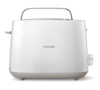 Grille-pain - 2 Fentes, 8 Réglages, Réchauffe-Viennoiseries, Décongélation, Surélévation, Arrêt Automatique, Blanc Philips