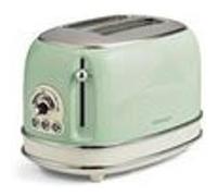 Grille-pain 2 fentes 815w acier vert vintage retro thermostat 6 positions ariet155/2 Vert G